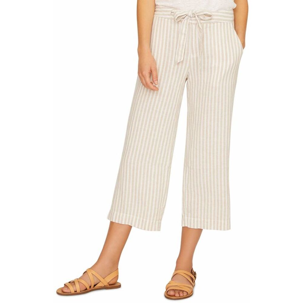 SANCTUARY Womens Beige Front Tie Striped Formal Pants 32 Waist